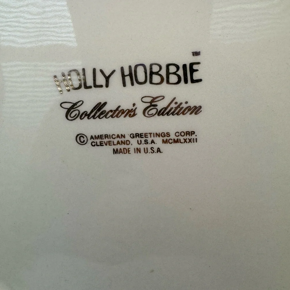 Holly Hobbie Collector Edition Plate 10.3/8th Made USA By American Greeting Mint